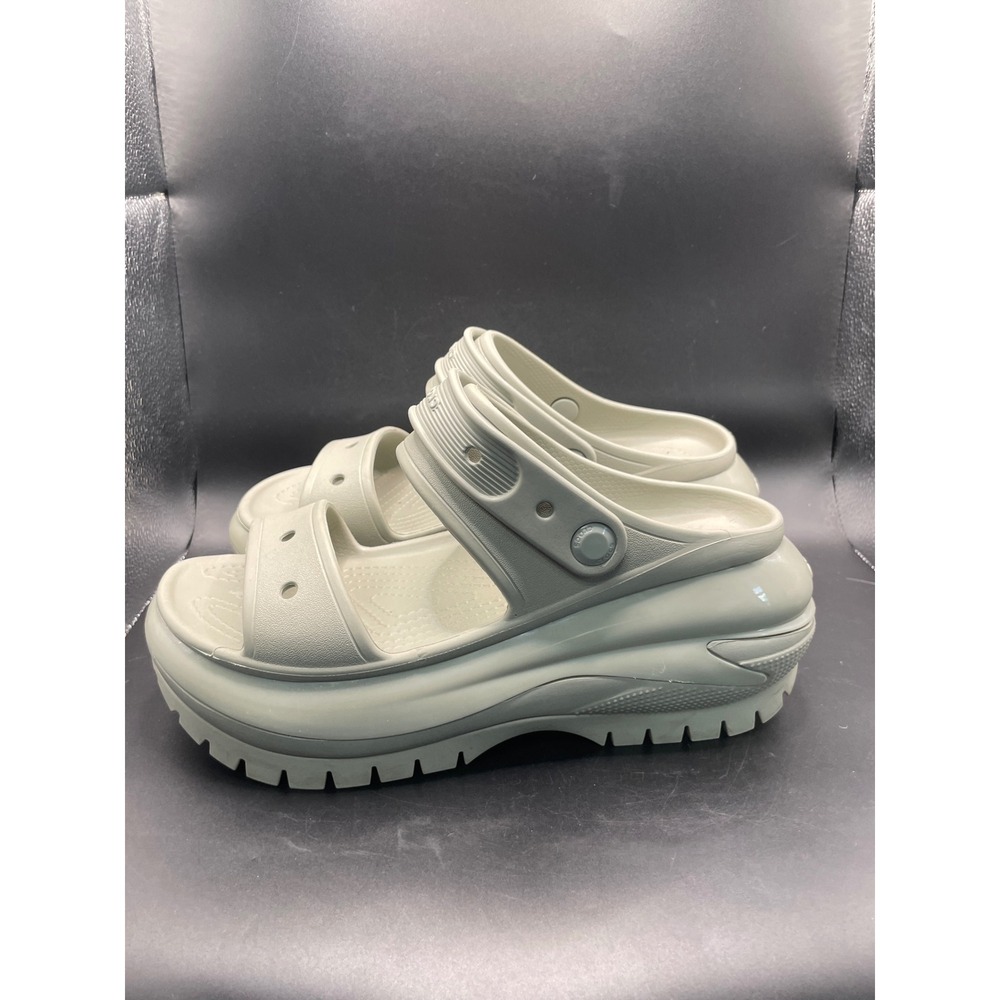 Crocs Mega Crush Sandal Bone Platform Lug Sole Strappy Slides Womens 7 Mens 5
